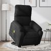 Sillón Masaje Eléctrico Reclinable Elevable Tela Negro Vidaxl