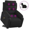 Sillón De Masaje Eléctrico Reclinable Elevable Tela Negro Vidaxl