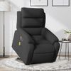 Sillón De Masaje Eléctrico Reclinable Elevable Tela Negro Vidaxl