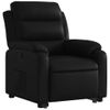 Sillón Reclinable Elevable Cuero Artificial Negro Vidaxl