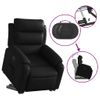 Sillón Reclinable Elevable Cuero Artificial Negro Vidaxl