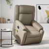 Sillón Reclinable De Masaje Eléctrico Cuero Sintético Capuchino Vidaxl