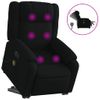 Sillón De Masaje Eléctrico Reclinable Elevable Tela Negro Vidaxl