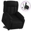 Sillón Reclinable Elevable Cuero Artificial Negro Vidaxl