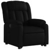 Sillón Reclinable Elevable Cuero Artificial Negro Vidaxl