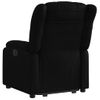 Sillón Reclinable Elevable Cuero Artificial Negro Vidaxl