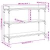 Mesa Consola Con Estantes Roble Marrón 100x30x80 Cm Vidaxl