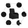 Sillón Reclinable Tela De Microfibra Negro Vidaxl