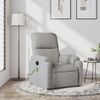 Sillón Reclinable De Masaje Tela De Microfibra Gris Claro Vidaxl