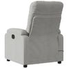 Sillón Reclinable De Masaje Tela De Microfibra Gris Claro Vidaxl