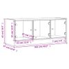 Mueble De Tv Con Puertas De Vidrio Blanco 102x37x42 Cm Vidaxl