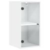 Mueble De Pared Con Puertas De Vidrio Blanco 35x37x68,5 Cm Vidaxl