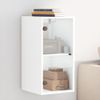 Mueble De Pared Con Puertas De Vidrio Blanco 35x37x68,5 Cm Vidaxl