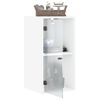 Mueble De Pared Con Puertas De Vidrio Blanco 35x37x68,5 Cm Vidaxl