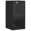 Mueble De Pared Con Puertas De Vidrio Negro 35x37x68,5 Cm Vidaxl