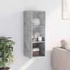 Mueble De Pared Puertas De Vidrio Gris Hormigón 35x37x100 Cm Vidaxl