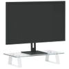 Soporte De Monitor Vidrio Templado Y Metal Blanco 40x20x8 Cm Vidaxl