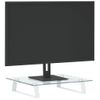 Soporte De Monitor Vidrio Templado Y Metal Blanco 40x35x8 Cm Vidaxl