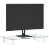 Soporte De Monitor Vidrio Templado Y Metal Blanco 60x35x8 Cm Vidaxl