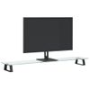 Soporte De Monitor Vidrio Templado Y Metal Negro 100x20x8 Cm Vidaxl