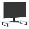 Soporte De Monitor Vidrio Templado Y Metal Negro 60x35x8 Cm Vidaxl