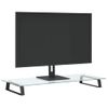 Soporte De Monitor Vidrio Templado Y Metal Negro 80x35x8 Cm Vidaxl