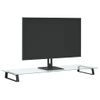 Soporte De Monitor Vidrio Templado Y Metal Negro 100x35x8 Cm Vidaxl