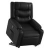 Sillón Reclinable Elevable Cuero Artificial Negro Vidaxl