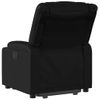 Sillón Reclinable Elevable Cuero Artificial Negro Vidaxl