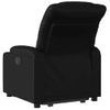 Sillón Reclinable Elevable Cuero Artificial Negro Vidaxl