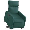 Sillón Eléctrico Reclinable Elevable De Tela Verde Oscuro Vidaxl