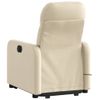 Silla De Masaje Reclinable De Pie De Tela Color Crema Vidaxl