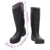 Botas De Agua Negro Número 38 Pvc Vidaxl