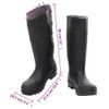 Botas De Agua Negro Número 40 Pvc Vidaxl