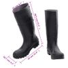 Botas De Agua Negro Número 42 Pvc Vidaxl