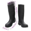 Botas De Agua Negro Número 44 Pvc Vidaxl