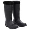 Botas De Agua Con Calcetines Extraíbles Negro Número 42 Pvc Vidaxl