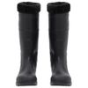 Botas De Agua Con Calcetines Extraíbles Negro Número 42 Pvc Vidaxl