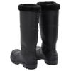 Botas De Agua Con Calcetines Extraíbles Negro Número 42 Pvc Vidaxl