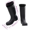 Botas De Agua Con Calcetines Extraíbles Negro Número 42 Pvc Vidaxl