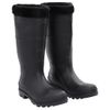 Botas De Agua Con Calcetines Extraíbles Negro Número 43 Pvc Vidaxl