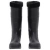 Botas De Agua Con Calcetines Extraíbles Negro Número 43 Pvc Vidaxl