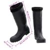 Botas De Agua Con Calcetines Extraíbles Negro Número 43 Pvc Vidaxl