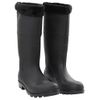 Botas De Agua Con Calcetines Extraíbles Negro Número 45 Pvc Vidaxl