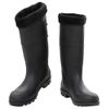 Botas De Agua Con Calcetines Extraíbles Negro Número 45 Pvc Vidaxl