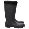 Botas De Agua Con Calcetines Extraíbles Negro Número 45 Pvc Vidaxl