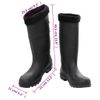 Botas De Agua Con Calcetines Extraíbles Negro Número 45 Pvc Vidaxl