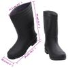 Botas De Agua Negro Número 41 Pvc Vidaxl