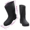 Botas De Agua Negro Número 43 Pvc Vidaxl