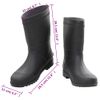 Botas De Agua Negro Número 45 Pvc Vidaxl